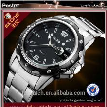 Men Stainless Steel Sport Analog Date Waterproof Quartz Wrist Watch